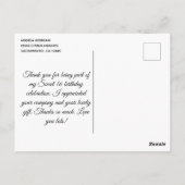 Glittery Roos Gold Foil Sweet 16 Hartelijk dank Briefkaart (Achterkant)