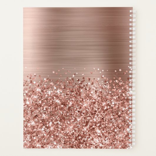 Glittery Roos Gold Glam 2025 Planner (Achterkant)
