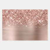 Glittery Roos Gold Glam Inpakpapier Vel (Voorkant)