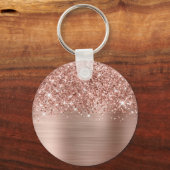 Glittery Roos Gold Glam Mail Box Sleutelhanger (Achterkant)