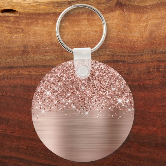 Glittery Roos Gold Glam Mail Box Sleutelhanger (Achterkant)