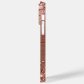 Glittery Roos Gold Glam Monogrammen Case-Mate iPhone Case (Achterkant / Links)