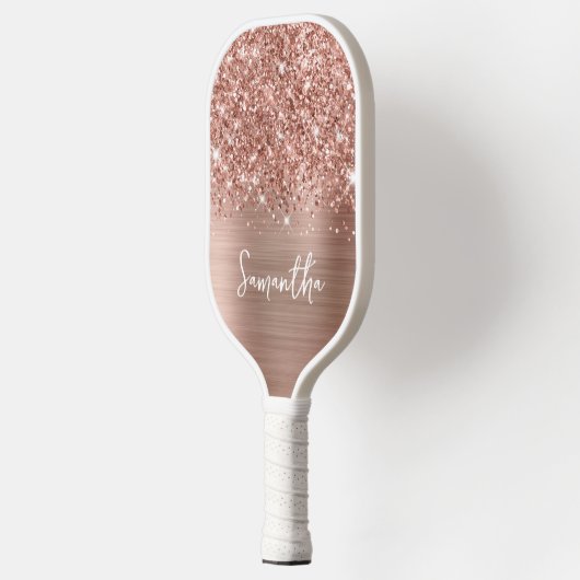 Glittery Roos Gold Glam Name Pickleball Paddle (Links)