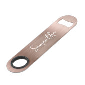 Glittery Roos Gold Glam Name Speed Flessenopener (Voorkant Gekanteld)