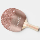 Glittery Roos Gold Glam Name Tafeltennisbatje (Zijkant)