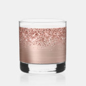 Glittery Roos Gold Glam Name Whisky Glas (Achterkant)
