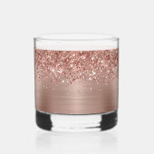 Glittery Roos Gold Glam Name Whisky Glas (Links)