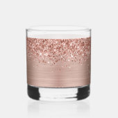 Glittery Roos Gold Glam Name Whisky Glas (Rechts)