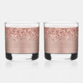 Glittery Roos Gold Glam Name Whisky Glas (Rechts)