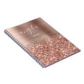 Glittery Roos Gold Glam Notes Notitieboek (Rechterzijde)