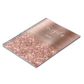 Glittery Roos Gold Glam Notes Notitieboek (Linkerzijde)