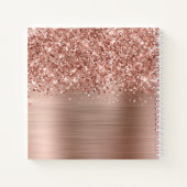 Glittery Roos Gold Glam Script Name Notitieboek (Achterkant)