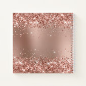 Glittery Roos Gold gradiënt Mijn beste leven Notitieboek (Achterkant)