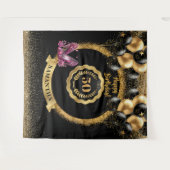 Glittery Roos Gold Heels 50e verjaardag achtergron Wandkleed (Voorkant (horizontaal))