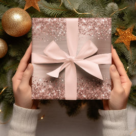 Glittery Roos Gold Ombre Folie Cadeaupapier