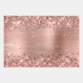 Glittery Roos Gold Ombre Folie Inpakpapier Vel (Voorkant 2)