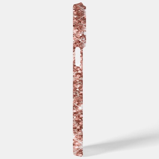 Glittery Roos Gold Ombre Modern Girly Handtekening Case-Mate iPhone Case (Achterkant / Rechts)