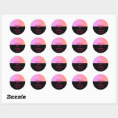 Glittery Roos Gold Pink Black Happy Birthday 2023 Ronde Sticker (Vel)