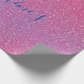 Glittery Roos Gold Pink Happy Valentine Day Cadeaupapier (Hoek)