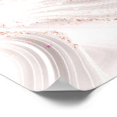 Glittery Roos Gouden Witte Agaat 50e Verjaardag 24 Poster (Hoek)