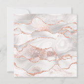 Glittery Roos Gouden Witte Agaat 50ste Verjaardag Kaart (Achterkant)