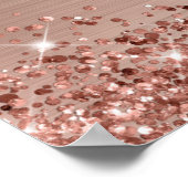 Glittery Roos Goudfolie 50e Verjaardag 18x24 Poster (Hoek)