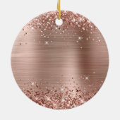 Glittery Rose Gold Foil Graduation Keramisch Ornament (Achterkant)