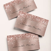 Glittery Rose Gold Foil Visitekaartje
