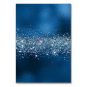 Glittery Royal Blue Folie Individuele naam Kaart (Achterkant)