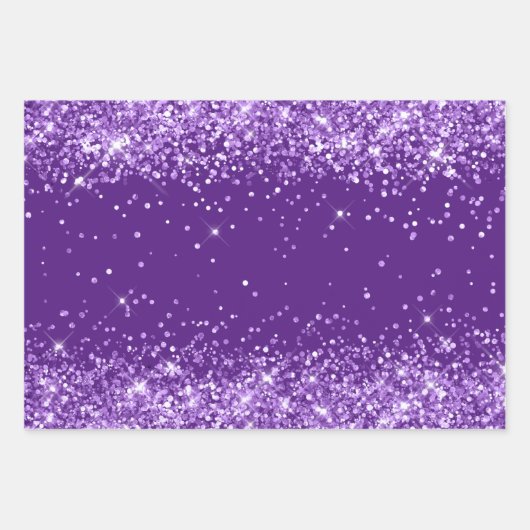 Glittery Royal Purple Inpakpapier Vel (Voorkant)