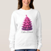 Glittery roze kerstboom trui (Voorkant)