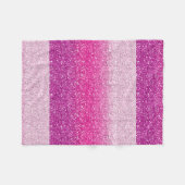 Glittery Roze Ombre Fleece Deken (Voorkant (Horizontaal))
