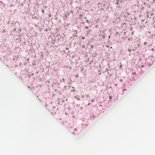 Glittery Roze Ombre Fleece Deken (Hoek)
