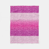 Glittery Roze Ombre Fleece Deken (Voorkant)
