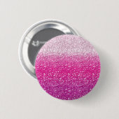 Glittery Roze Ombre Ronde Button 5,7 Cm (Voorkant /achterkant)