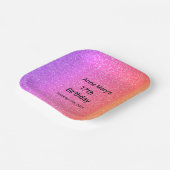 Glittery Roze Sinaasappel 17e Verjaardag Custom Ag Papieren Bordje (Gebogen)