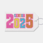 Glittery Senior Jaar 2025 Cadeaulabel (Voorkant (Horizontaal))