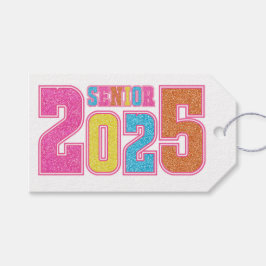 Glittery Senior Jaar 2025 Cadeaulabel