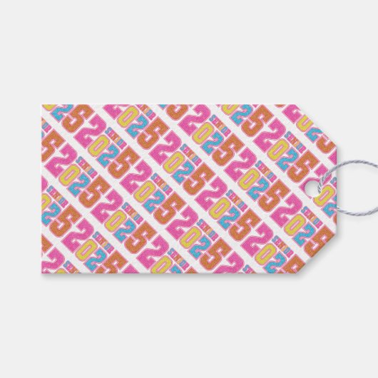 Glittery Senior Jaar 2025 Cadeaulabel (Voorkant (Horizontaal))