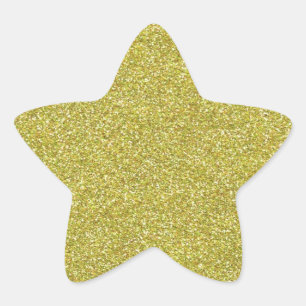 Glittery Shiny Gold Glitters Ster Sticker
