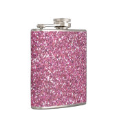 Glittery Shiny Pink Glitters Heupfles (Rechts)