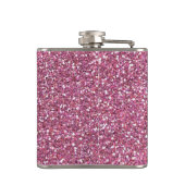 Glittery Shiny Pink Glitters Heupfles (Achterkant)