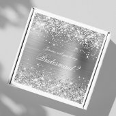 Glittery Silver Bridesmaid-voorstel - Cadebox Sticker
