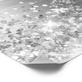 Glittery Silver Faux Foil Bridal Shower Welcome Poster (Hoek)