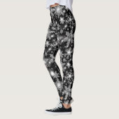 Glittery Silver Festive sneeuwvlokpatroon Leggings (Links)