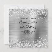 Glittery Silver Foil 30th Birthday Kaart (Voorkant)