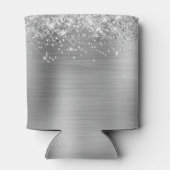 Glittery Silver Foil 75th Birthday Blikjeskoeler (Achterkant)