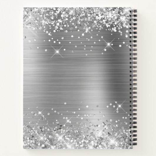 Glittery Silver Foil 90th Birthday Guest Notitieboek (Achterkant)