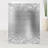 Glittery Silver Foil Big Merry kerst Kaart (Achterkant)