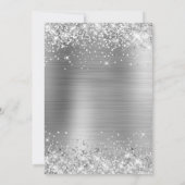 Glittery Silver Foil Birthday Celebration Kaart (Achterkant)